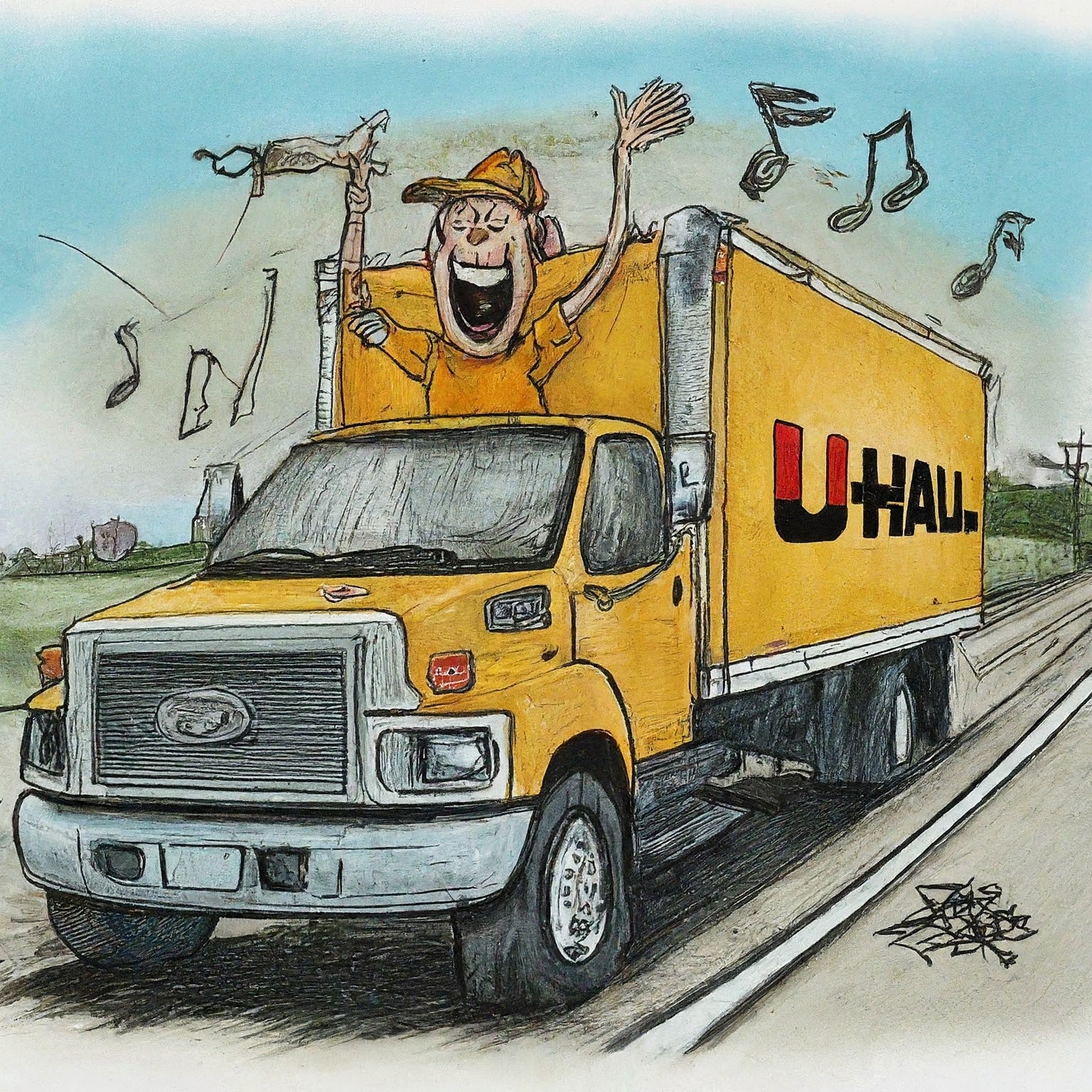 hostage movers driving a u-haul