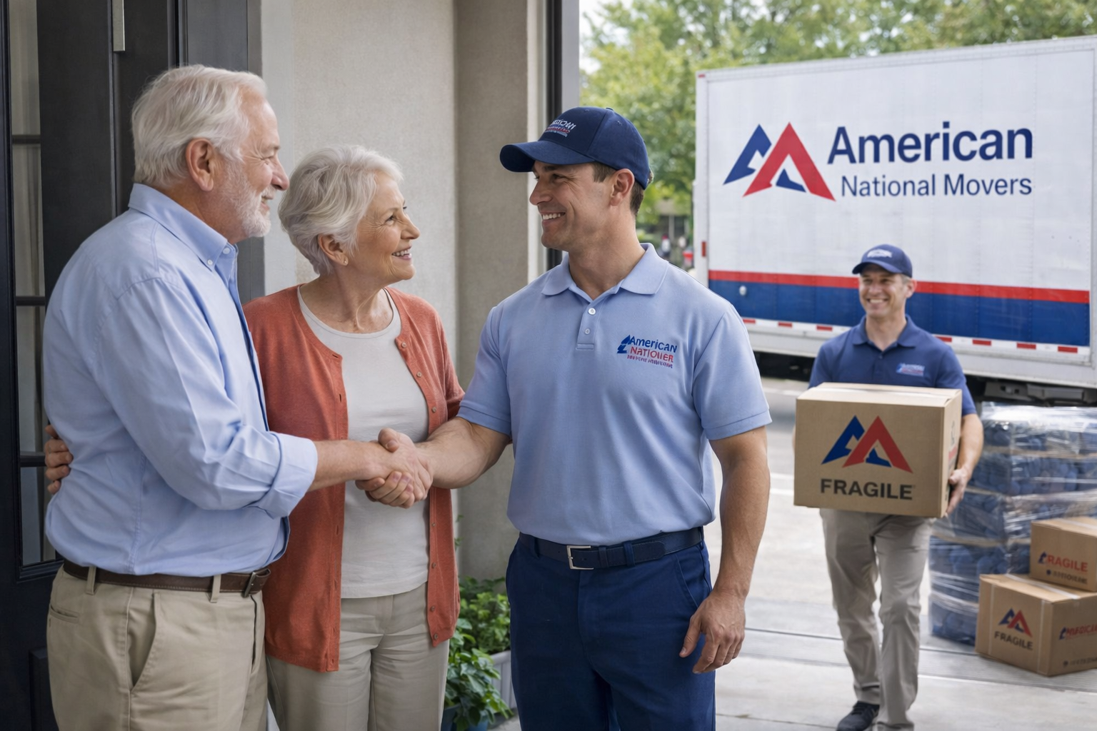 Social proof that American National Movers is a reliable long distance moving company for senior citizens.