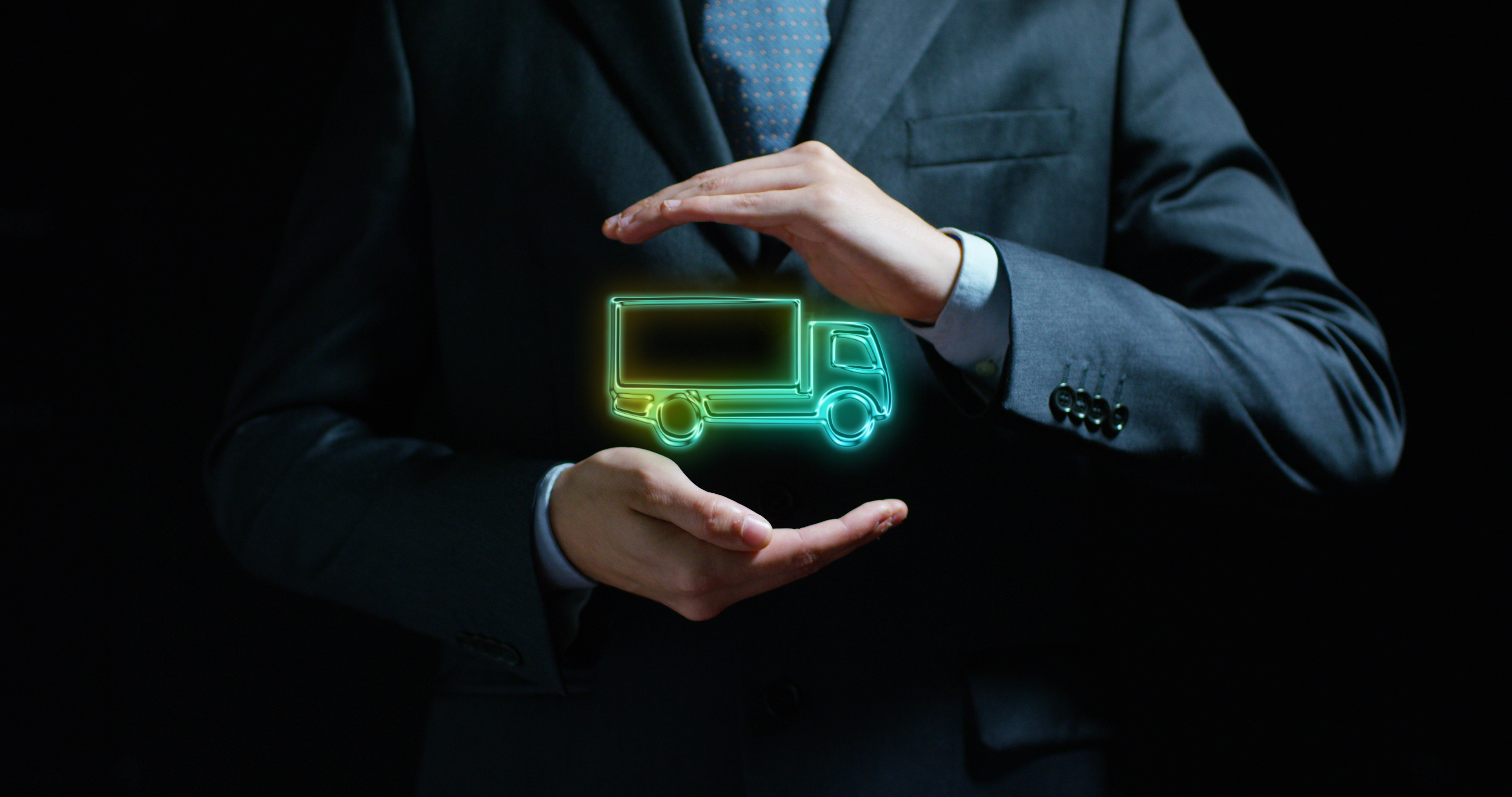 Moving brokerage with a symbol of a truck indicating their power to arrange for transportation of house hold goods.