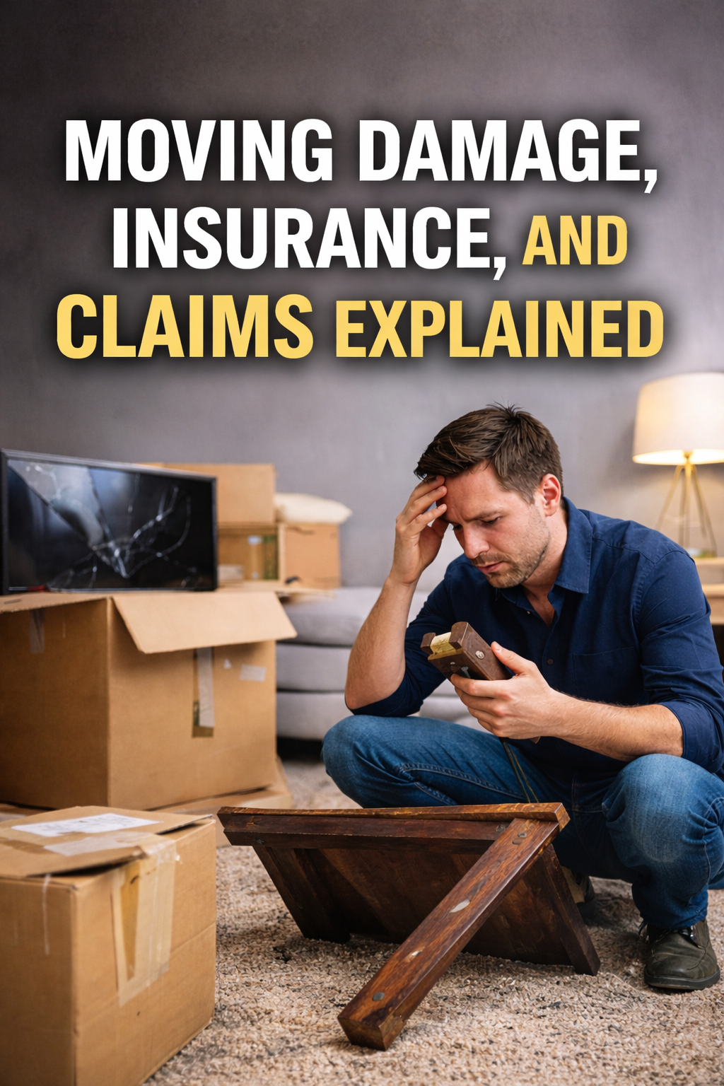 Customer shocked and saddened after noticing damages to his household goods after hiring movers.